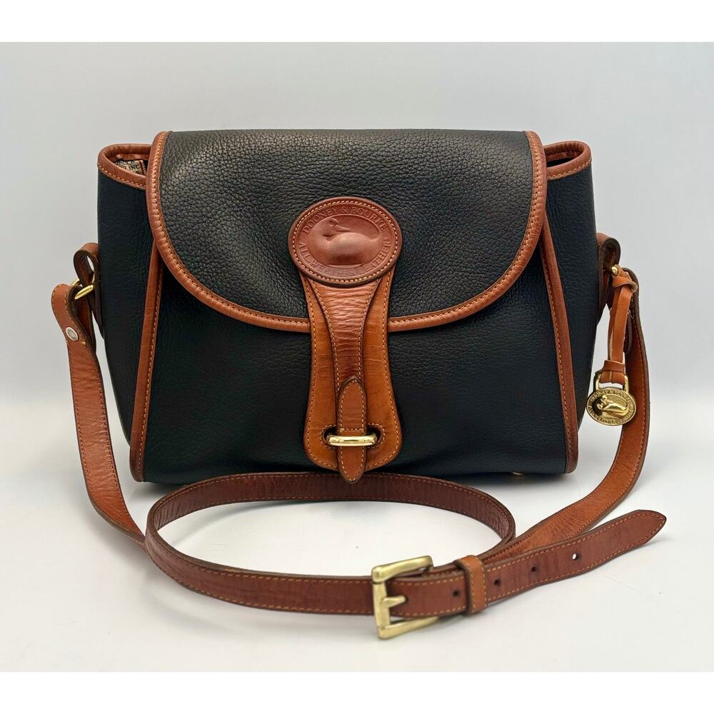 Dooney & Bourke Essex Leather Crossbody | 1980s Vintage All Weather Leather Bag